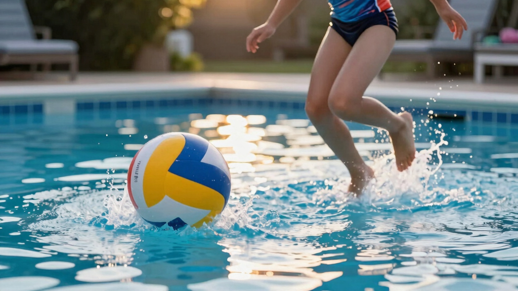 inflatable pool volleyball set