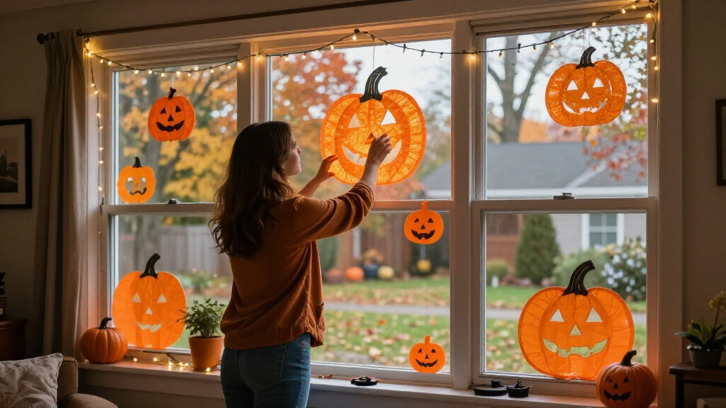 Halloween window decorations