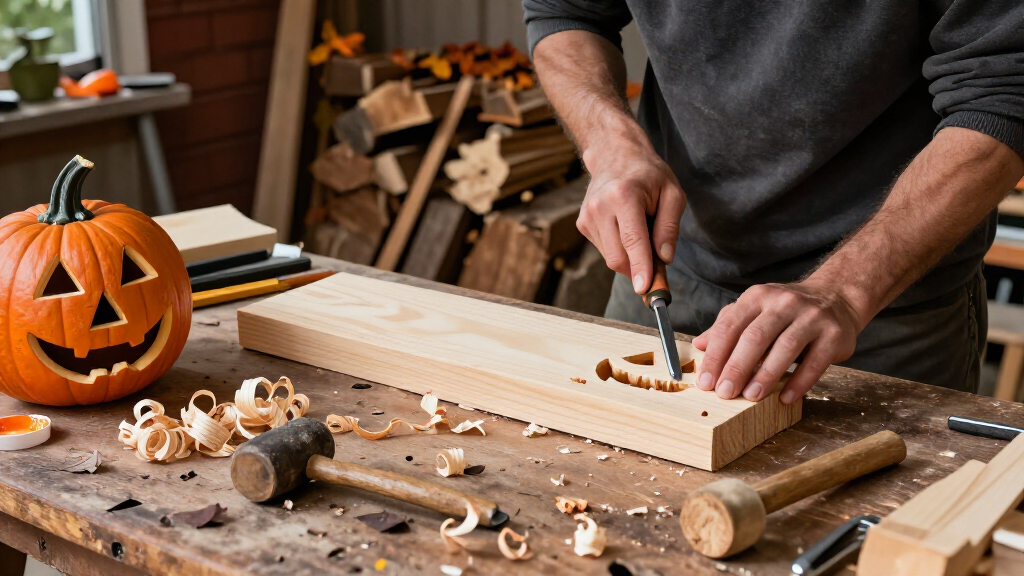 wood carving tools for Halloween props