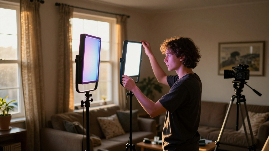 led video lights for indoor filming