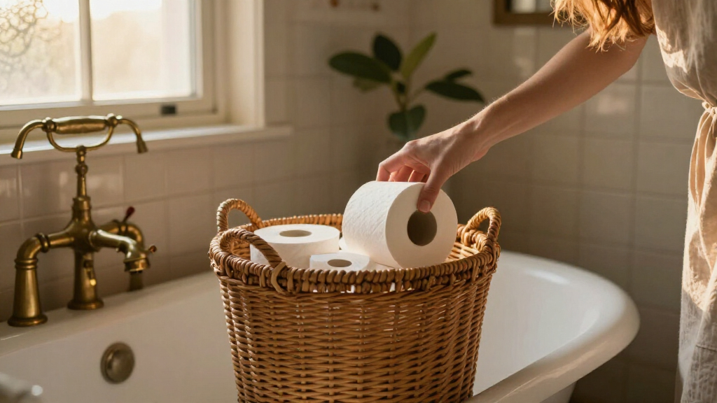 best vintage toilet paper storage baskets