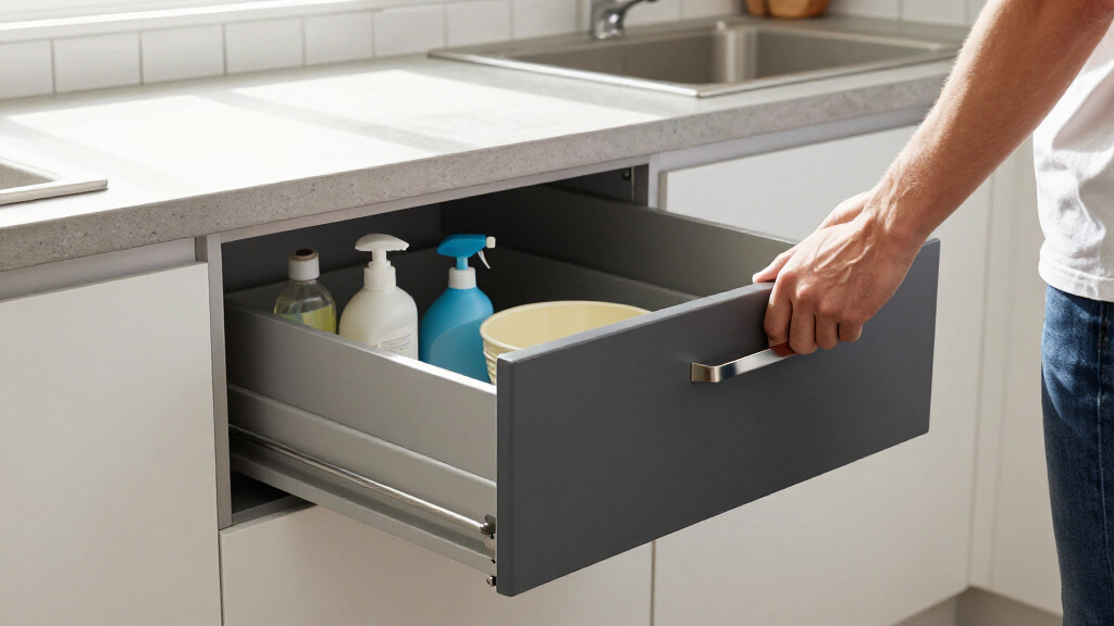 under sink sliding drawers heavy duty