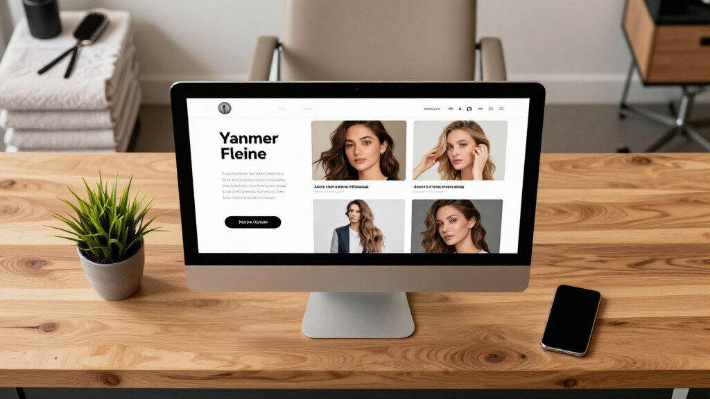 Digital signage monitor for salons