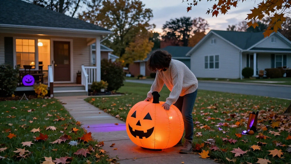 Halloween inflatable yard decorations