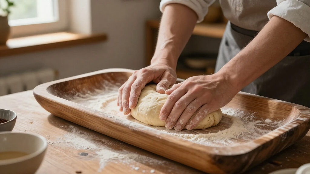 dough kneading trough wood for bakers