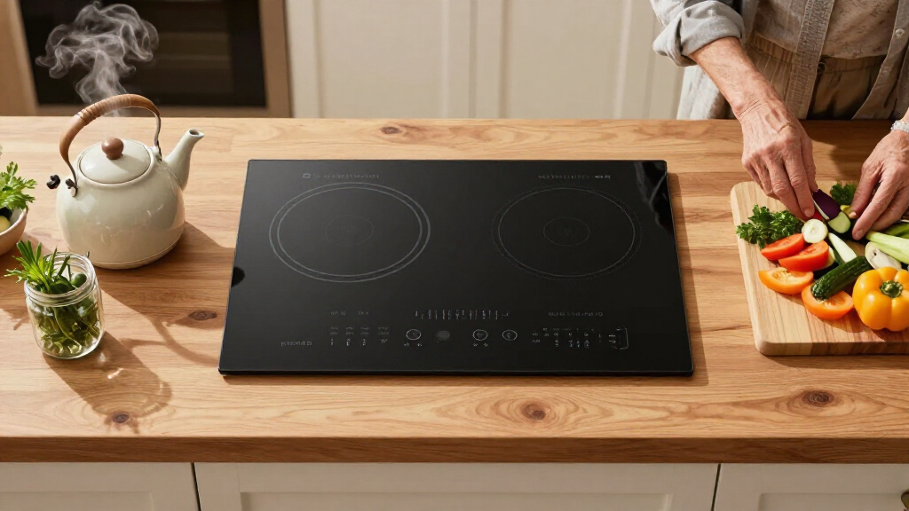 premium induction cooktops with integrated ventilation