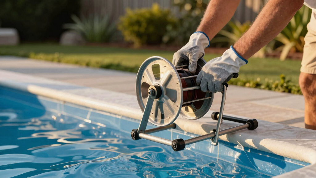 best pool cover reel system heavy duty