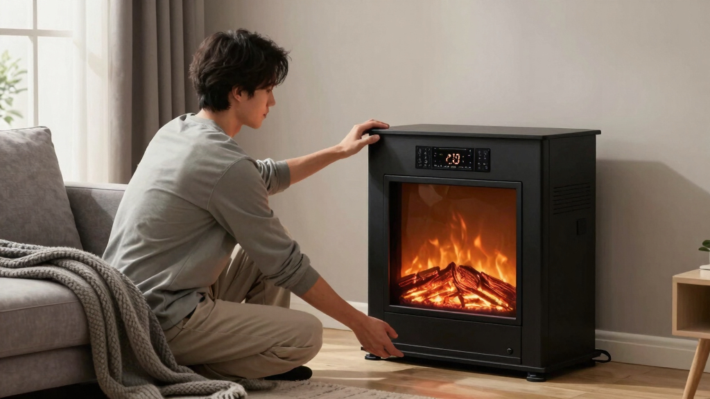 best electric fireplace insert with heater 50 inch