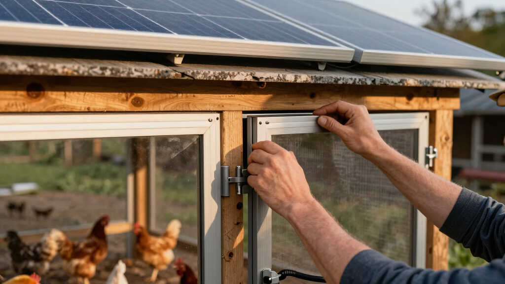 best automatic chicken coop door solar powered