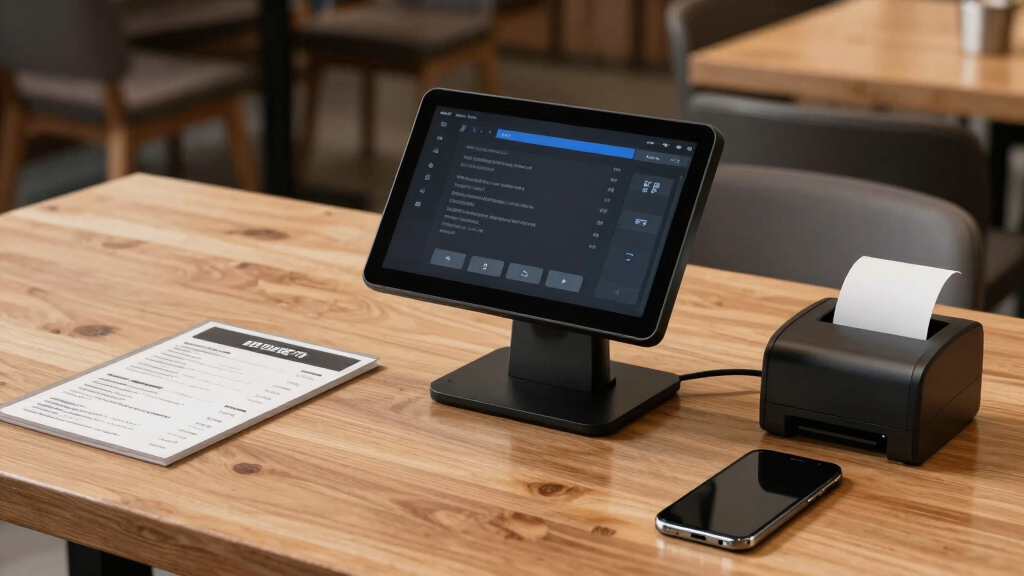 Restaurant POS terminal for fast casual service