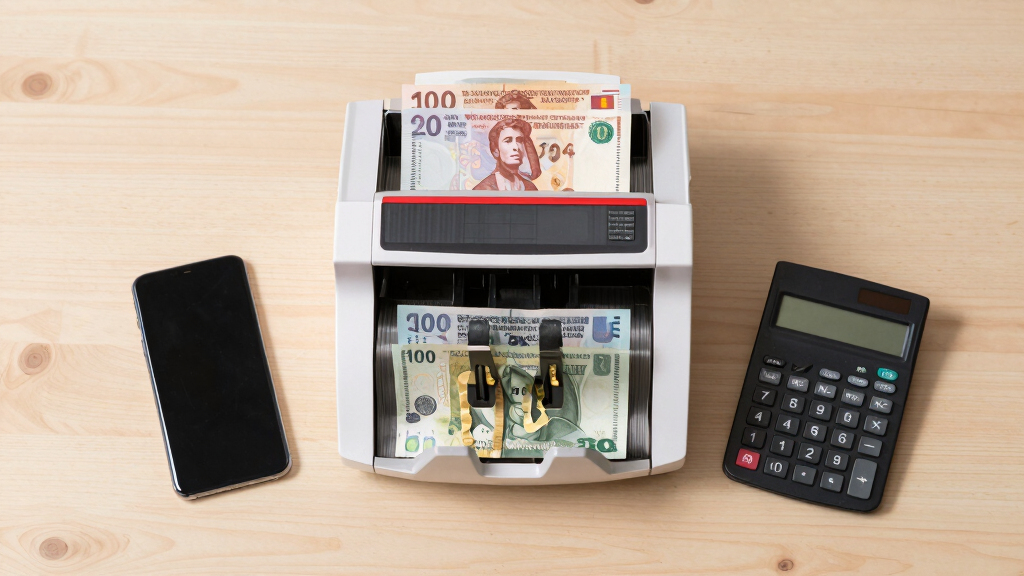 Multi currency money counter for international stores