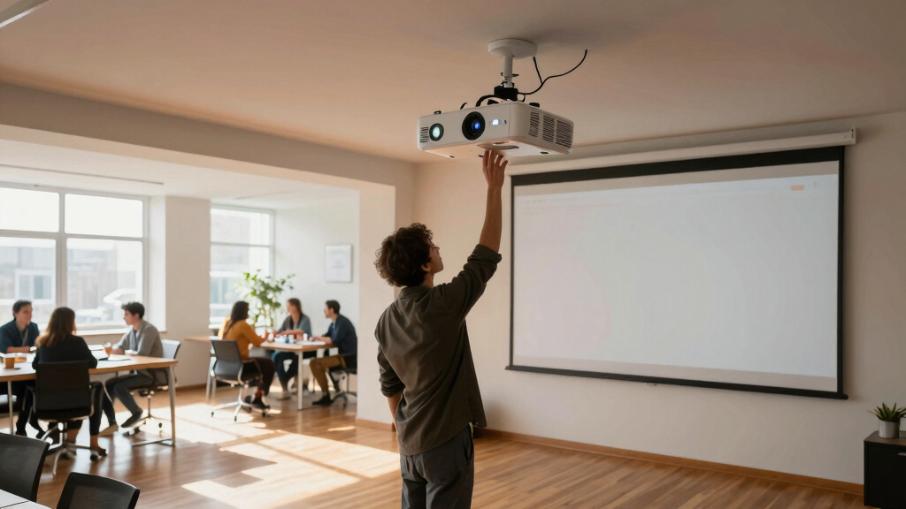 Projector for coworking event space
