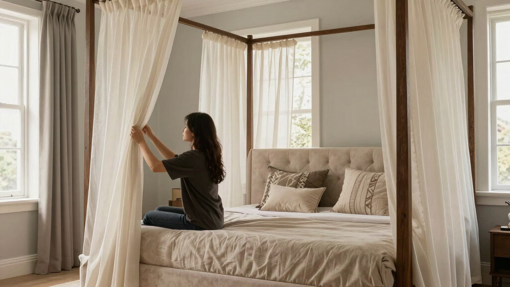 best canopy bed queen upholstered