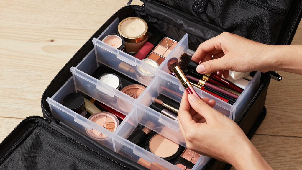 best rolling makeup case with drawers