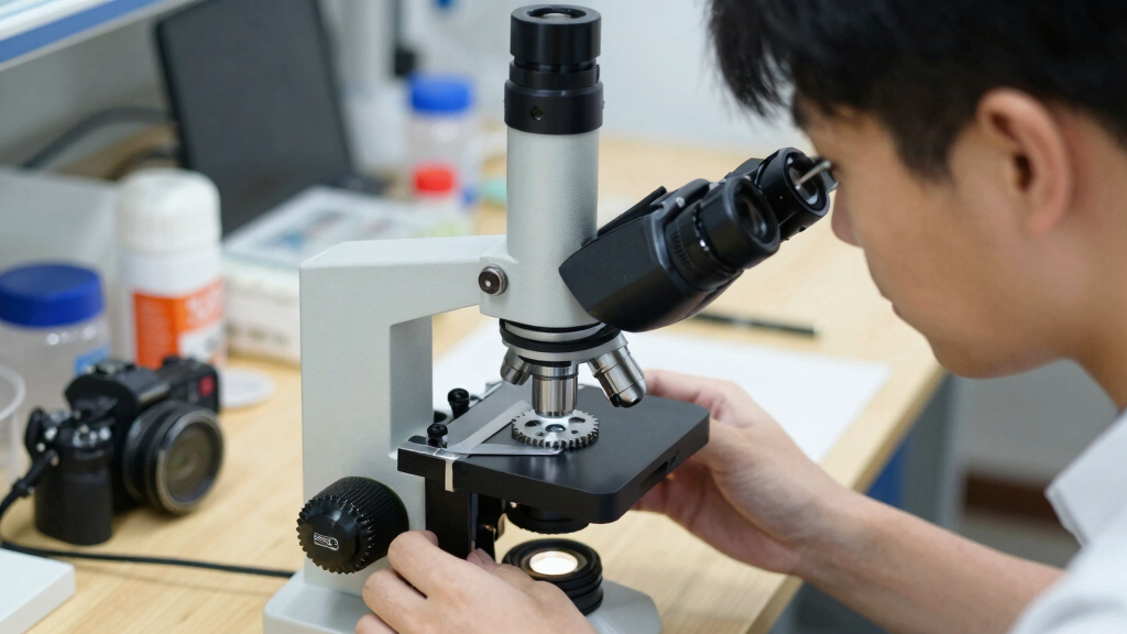 top stereo microscope with camera for engineering students