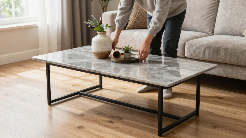 best coffee tables with stone tops amazon