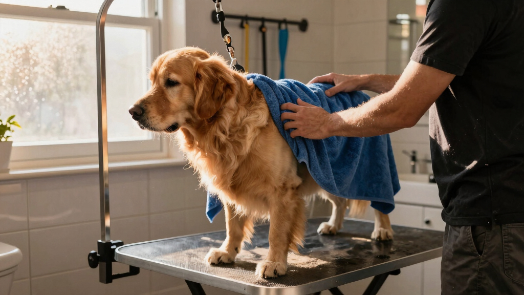 best dog drying stand for home grooming