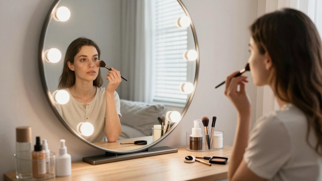 best vanity table with mirror and lights