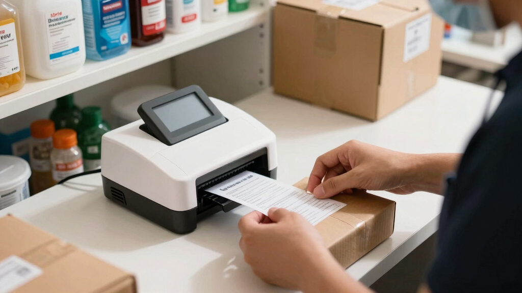 Shipping label printer for franchise locations