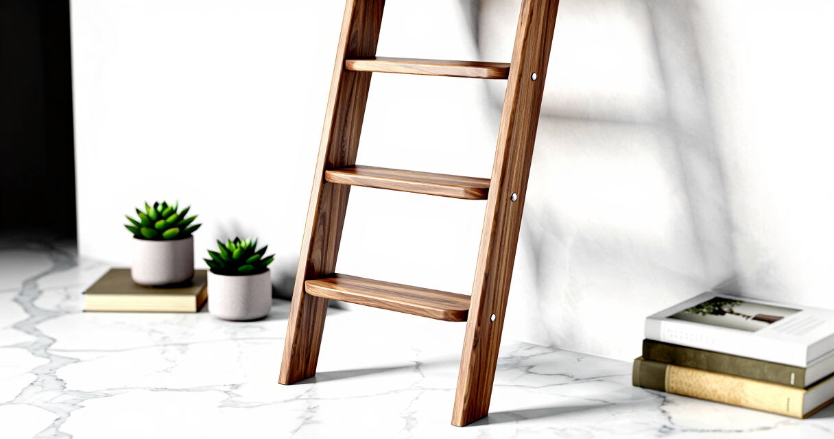bookshelves ladder solid wood