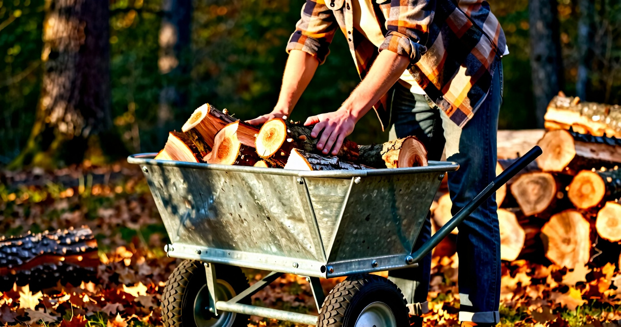 best firewood cart heavy duty pneumatic tires