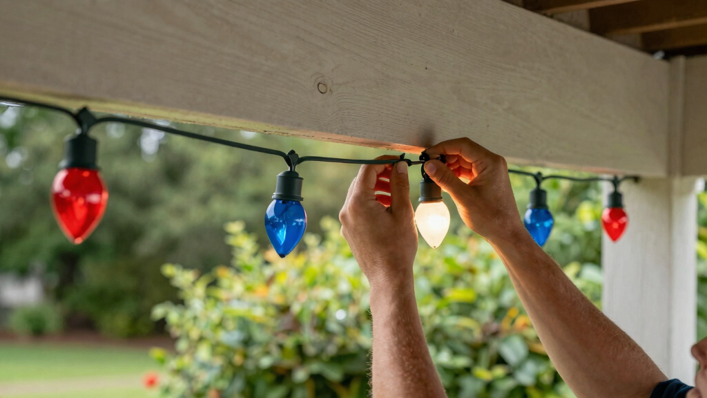 patriotic outdoor string lights