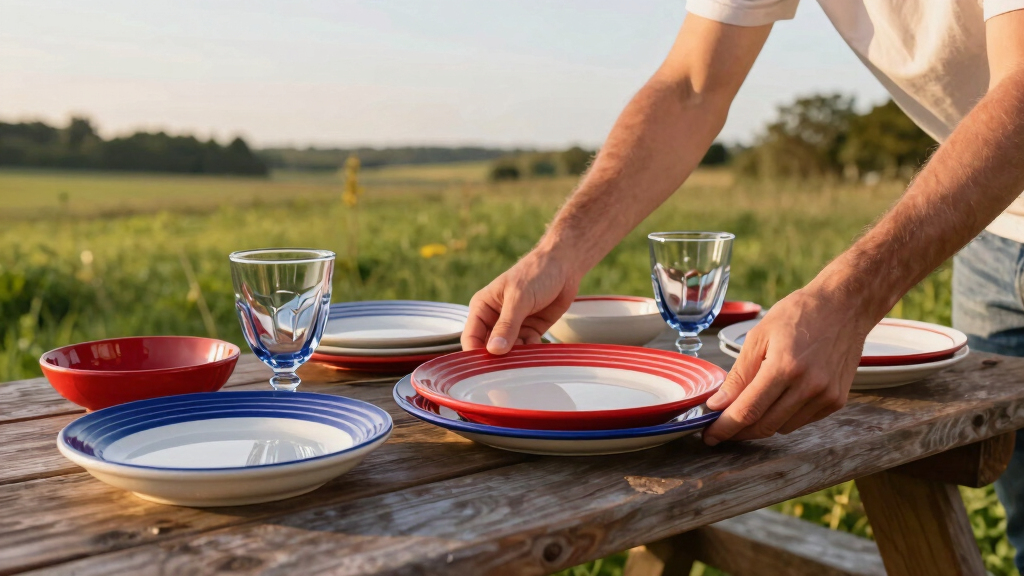 patriotic outdoor dinnerware sets