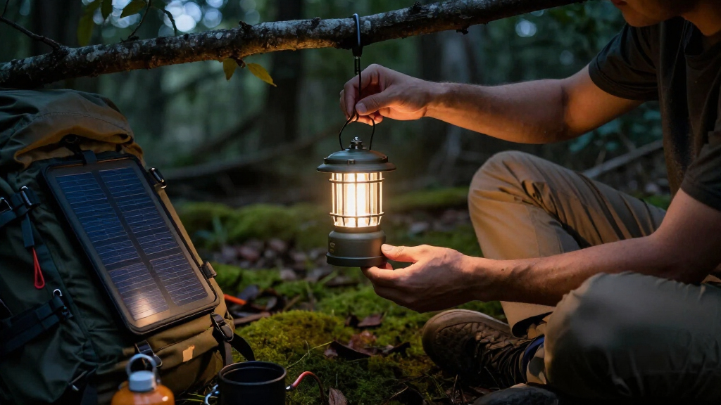 solar-powered camping lanterns