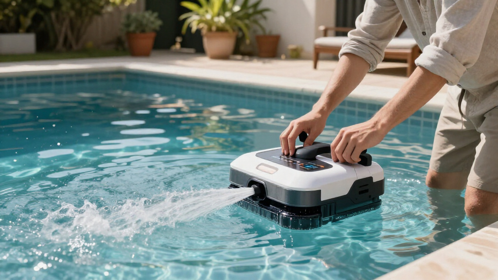 robotic pool cleaner with quick clean mode