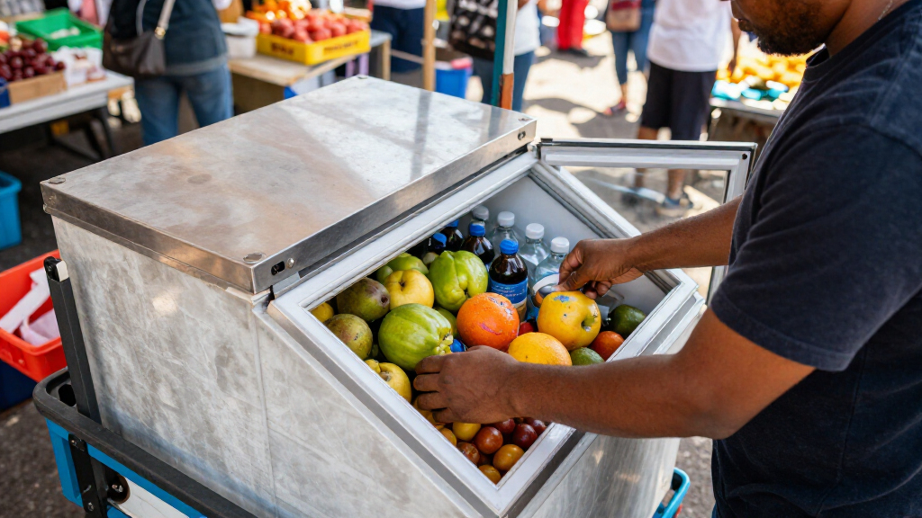 best compact merchandiser refrigerator for mobile vending