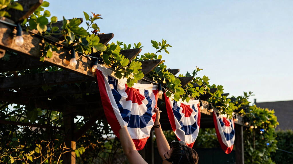 patriotic outdoor string lights