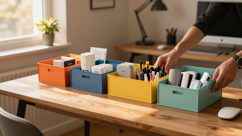 desk organization and storage
