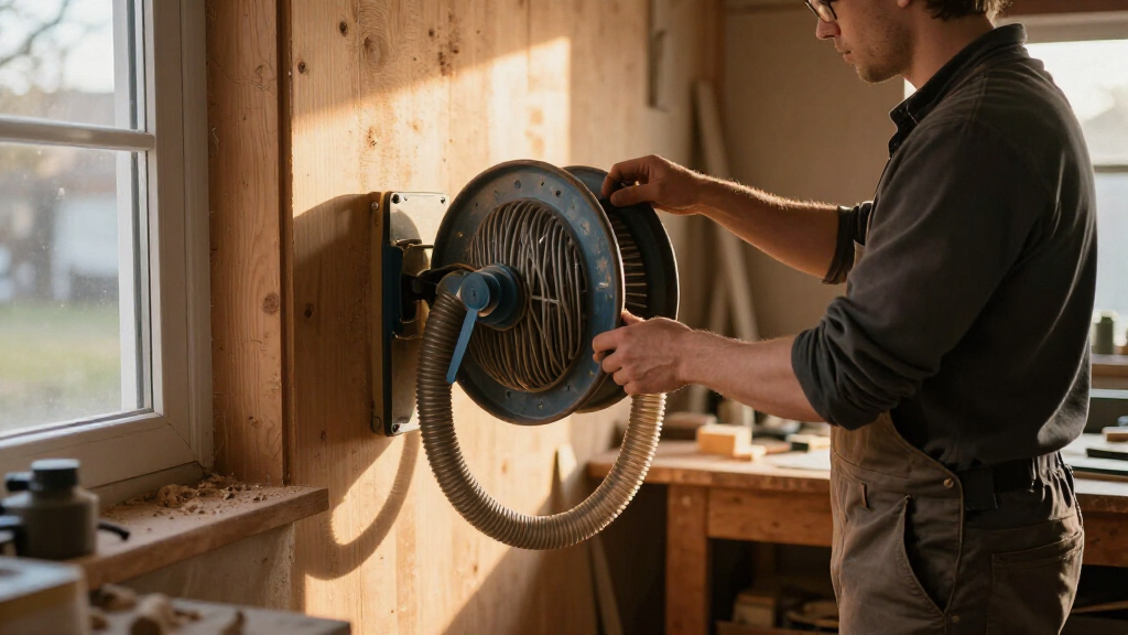 dust extractor tool hose reel