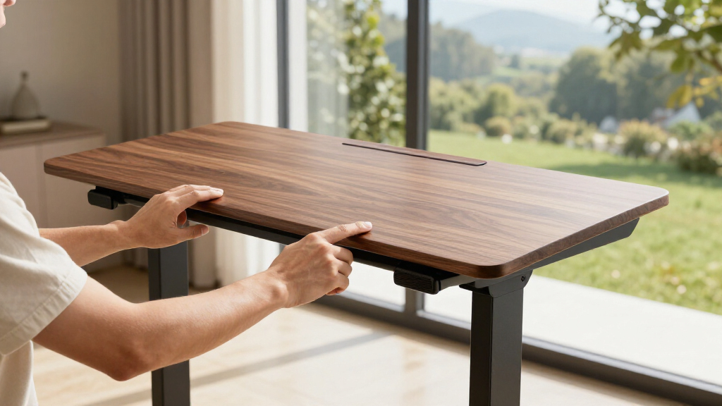 best luxury electric standing desk wood top