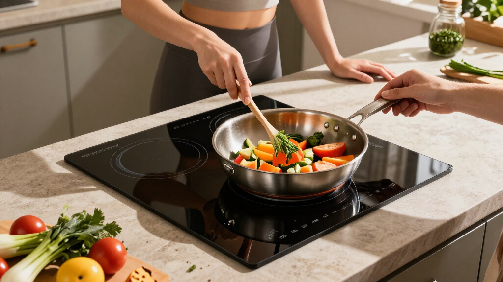 premium induction cooktops with integrated ventilation