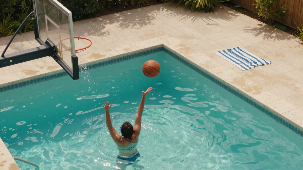 poolside basketball hoops
