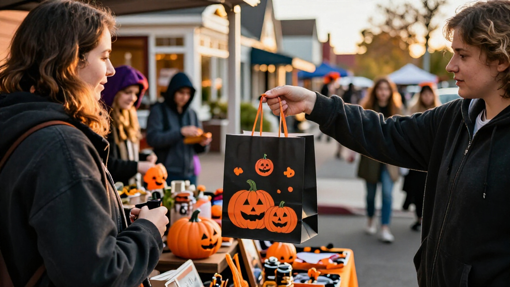 Halloween themed branded gift bags