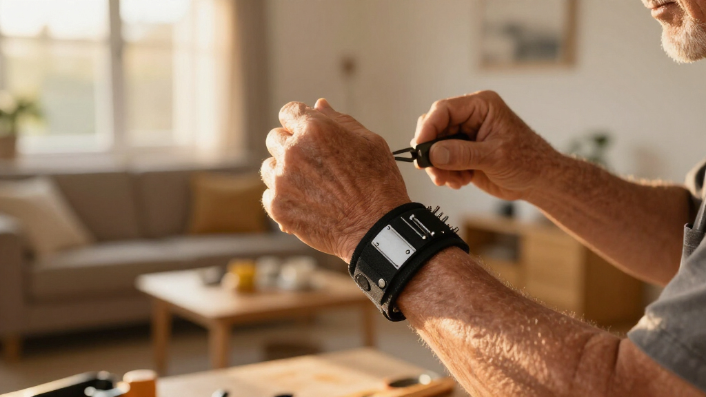 magnetic wristband for tools
