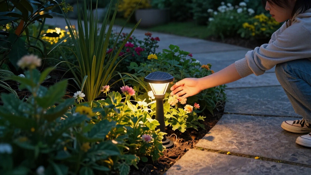 solar-powered garden lights
