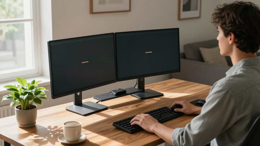 best standing desk converter for dual monitors