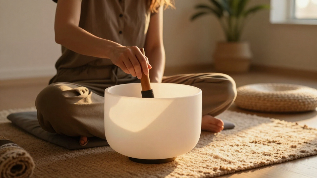 crystal singing bowl set premium large