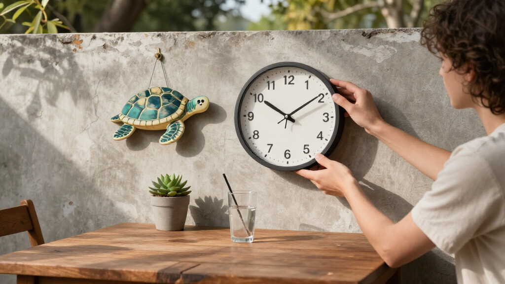 turtle coastal wall clock