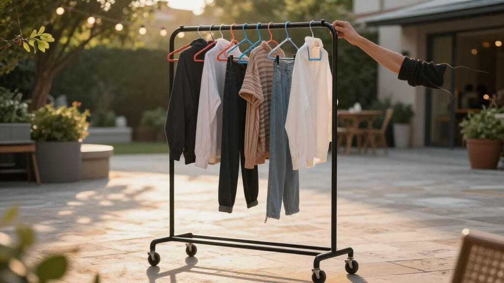 rolling garment racks for event prep