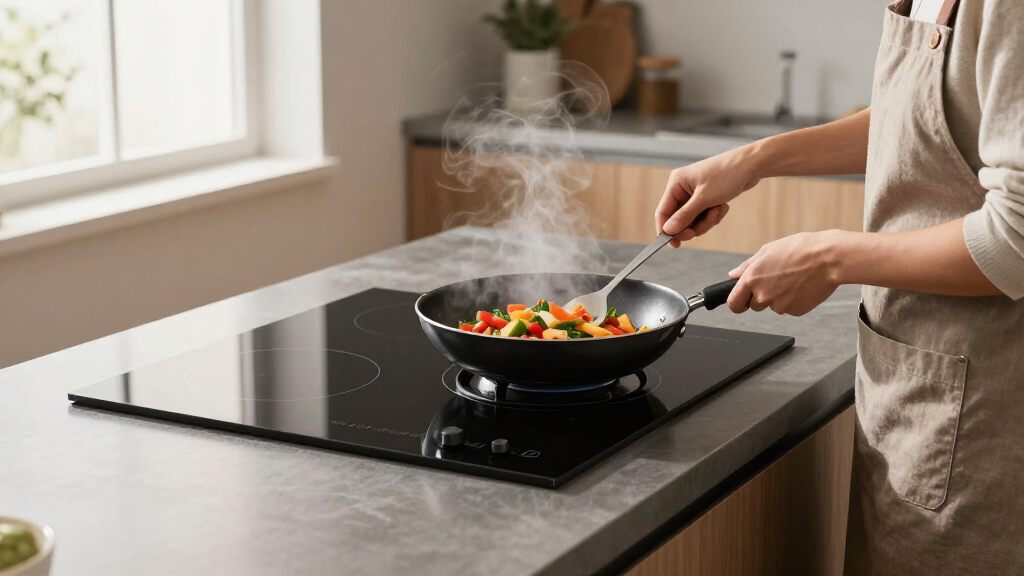 premium induction cooktops with integrated ventilation