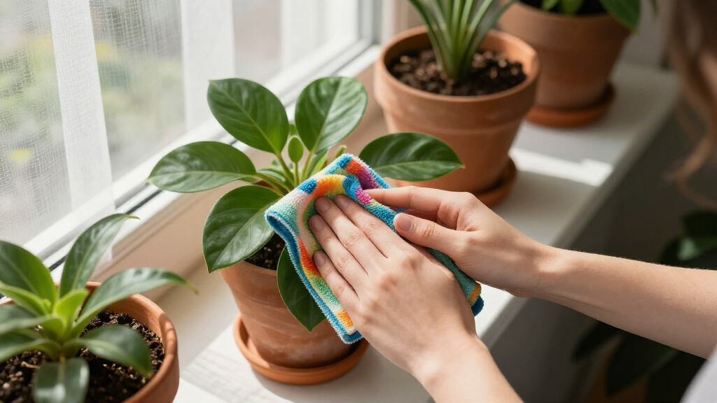 leaf cleaning cloths for houseplants