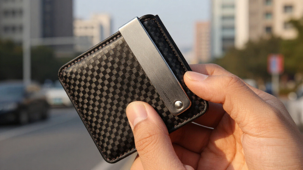 carbon fiber money clip wallets with rfid blocking