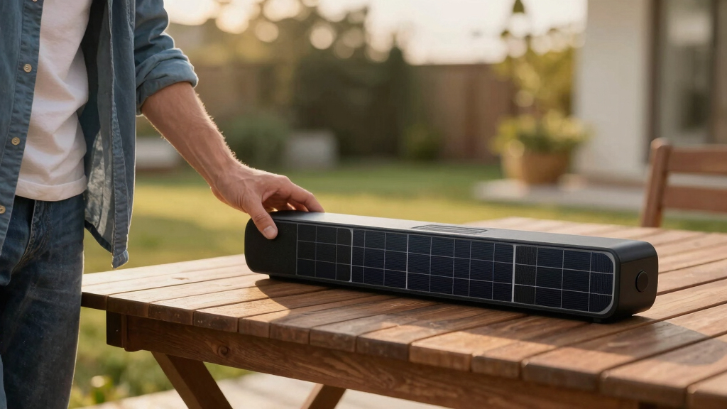 solar-powered outdoor soundbars