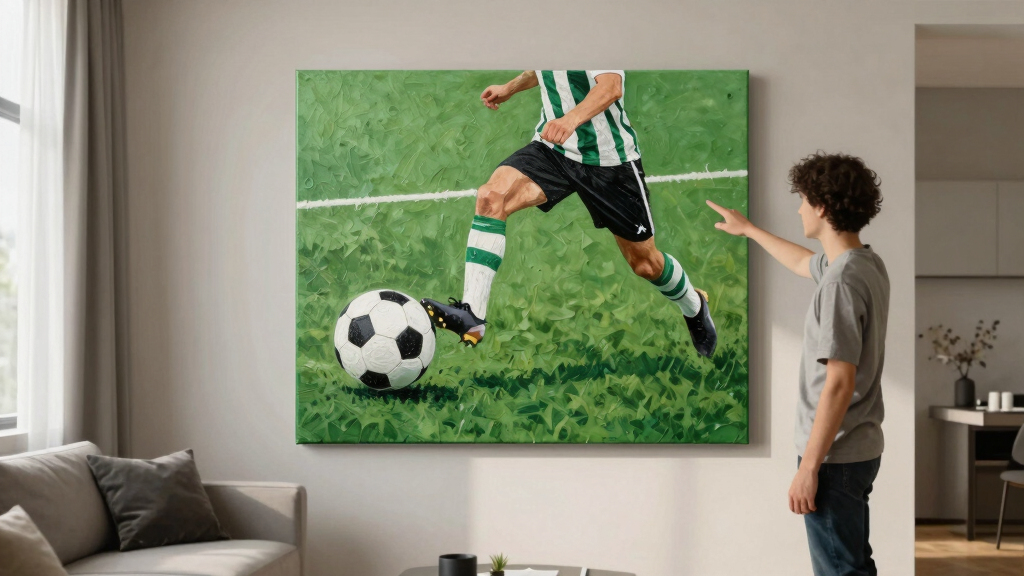 soccer-themed wall art