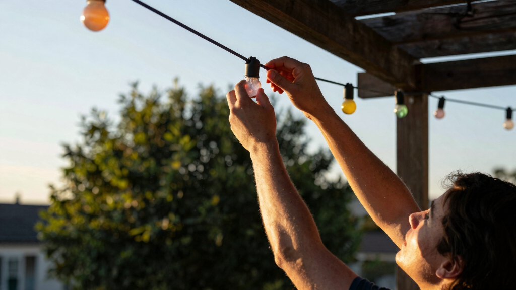 patriotic outdoor string lights