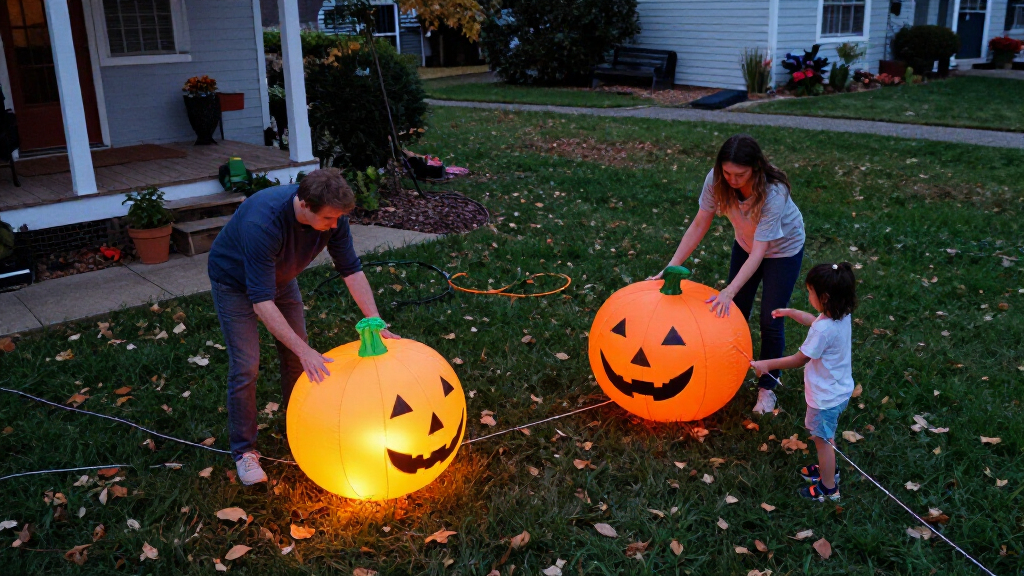 Halloween inflatables for family yards